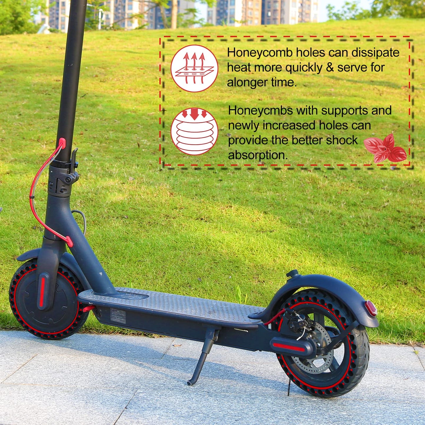 BANGTING 2PCS 8.5x2 inches Solid Tires for Electric Scooter, 8 1/2 x2 Tire for Gotrax GXL V2 / XR/APEX, 50/75-6.1 Tire Replacement for Xiaomi Pro 2 / M365 / 1S and All 8.5'' Scooter Tires