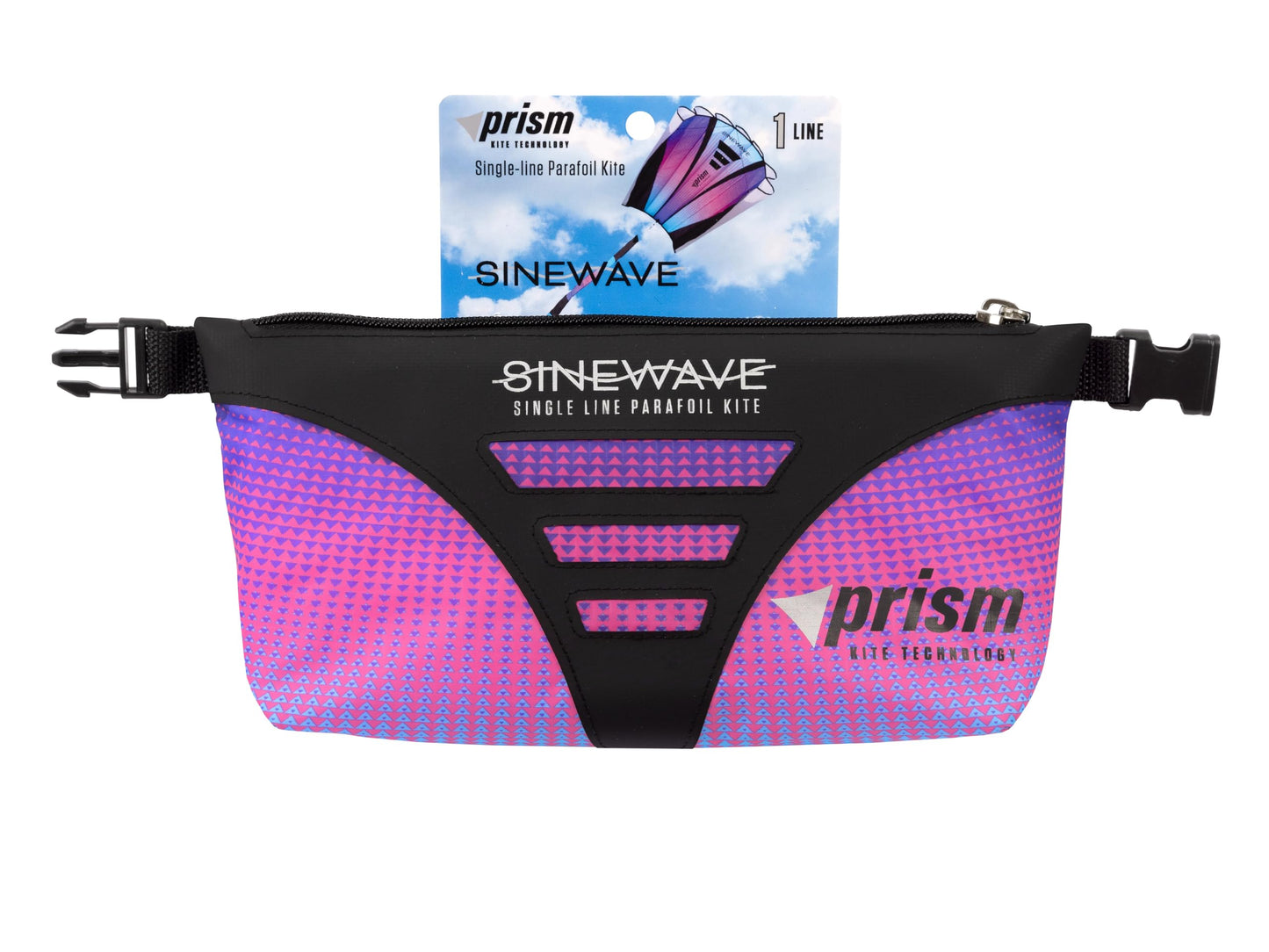 Prism Kite Technology Sinewave Ultraviolet Mesmerizing Parafoil Kite Ready to Fly with 200 Foot Line and Removable 20 Foot Matching Tail