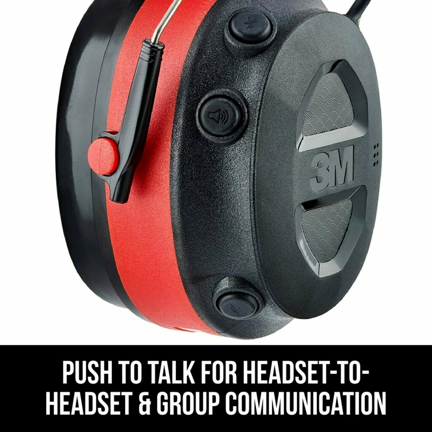 3M Pro-Comms Electronic Hearing Protector, Wireless Earmuffs With Bluetooth Technology & External Noise-Canceling Boom Microphone, Noise Reduction Rating (NRR) 26 dB, Premium Gel Cushions (90546-SIOC)
