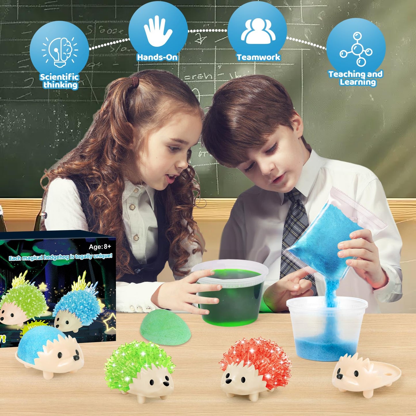 sdaymol Glass Grow Kits, Science Kits for Children from 8-12 Years, DIY Science Experiments, Lab Learning and Educational Toys, STEM Projects, Toy Gifts