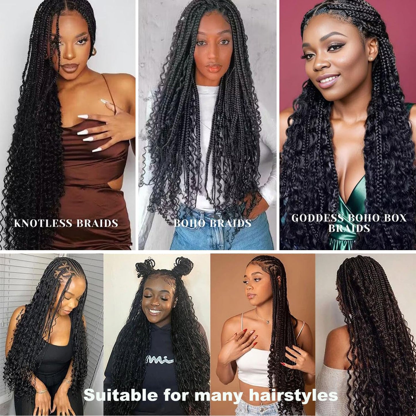 Human Braiding Hair 3 Bundles/Pack 150g Curly Water Wave Human Bulk Hair for Braiding No Weft 10A Brazilian Virgin Human Braiding Hair for Boho Braids Wet and Wavy Braids Extensions (16 16 16inch)
