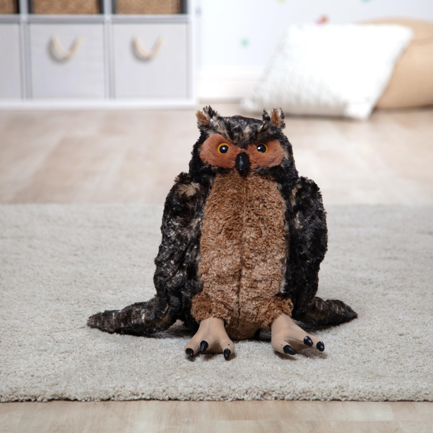 Melissa & Doug Giant Owl - Lifelike Stuffed Animal (17 inches Tall)