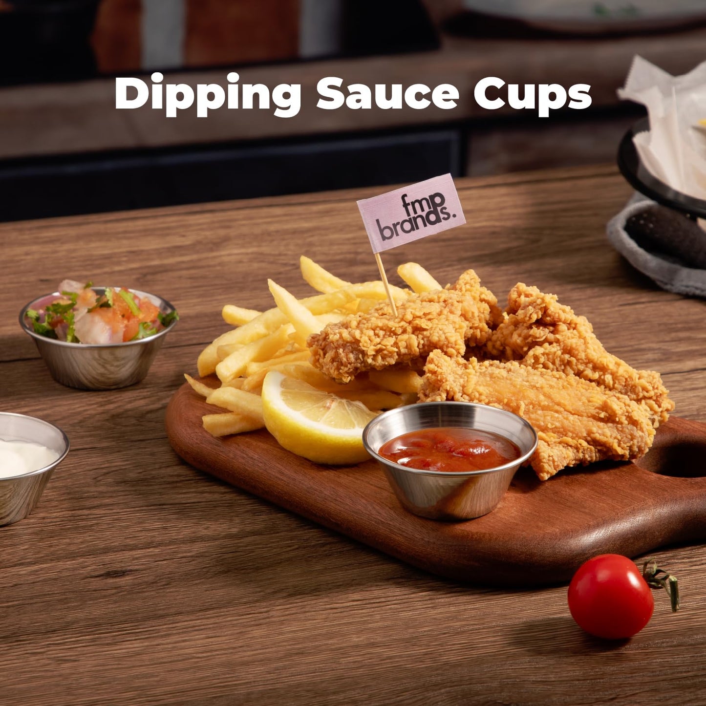 Fit Meal Prep [120 Pack 1.5 oz Stainless Steel Dipping Sauce Cups, Reusable Metal Ramekins, Commercial Grade Condiment Bowls, Individual Portion Cups, Small Round Au Jus Cup for Home, Restaurant