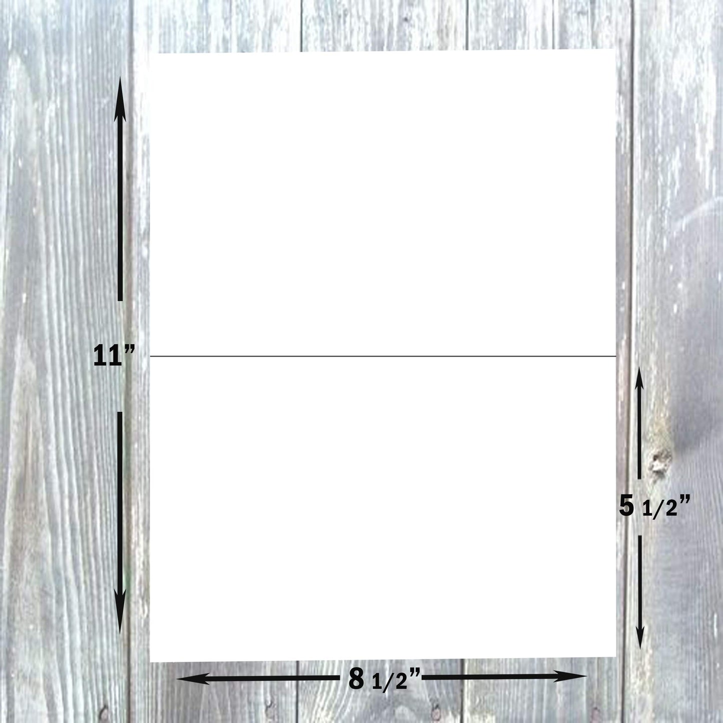 Hamilco White Cardstock Paper, Folded Cards with Envelopes – 5.5" x 8.5", 80 lb Cover, Blank Greeting & Invitation Cards, 100 Pack