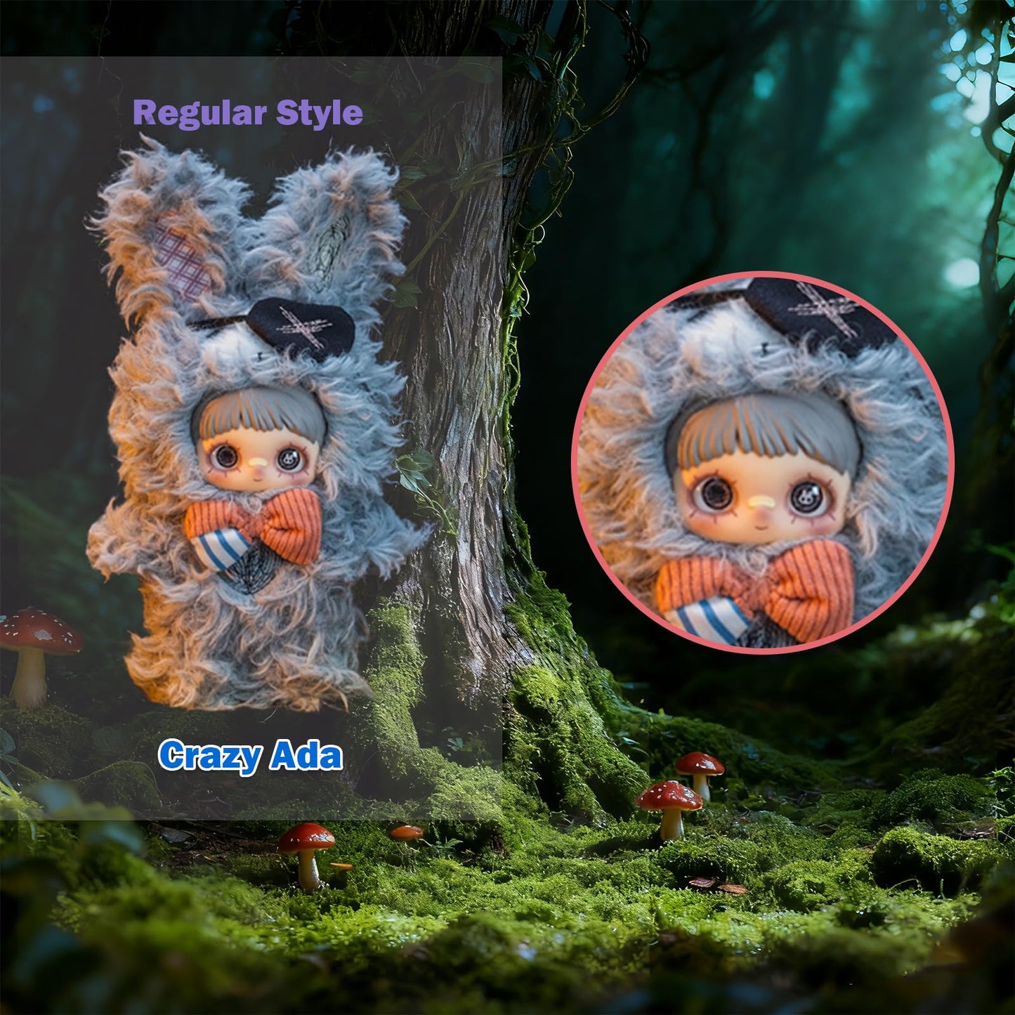 Waicommen Maymei Dark Forest Series Blind Plush Box, 1PC (1 of 7 Possible Styles), 6 Regular Figure and 1 Hidden Figure, for 15 Years Old and Up Collection, (Pack of 1)