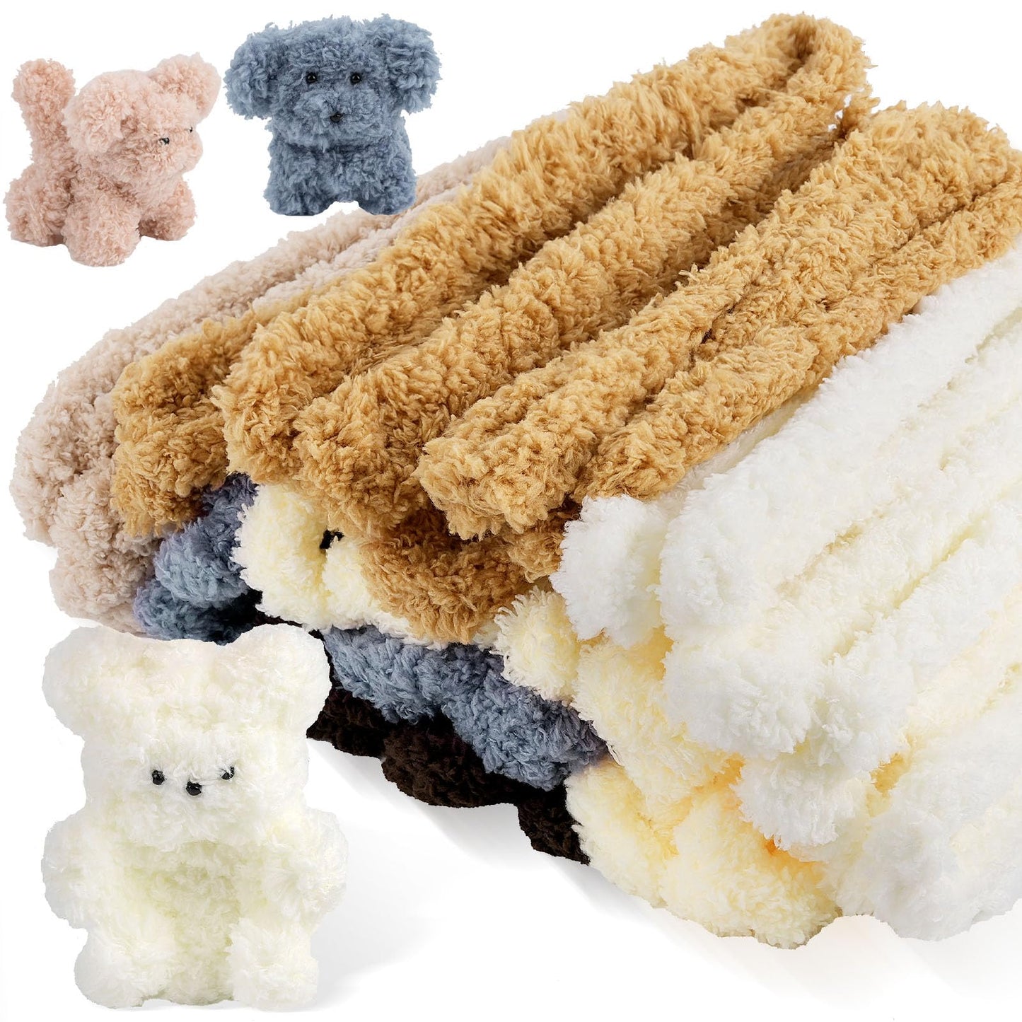 Aemygo 40 Inch Extra Thick Pipe Cleaners, 24 Pcs Jumbo Fur Chenille Stems Pipe Cleaner, Long Fluffy Coral Fleece Craft Supplies for DIY Projects & Crafts Decorations