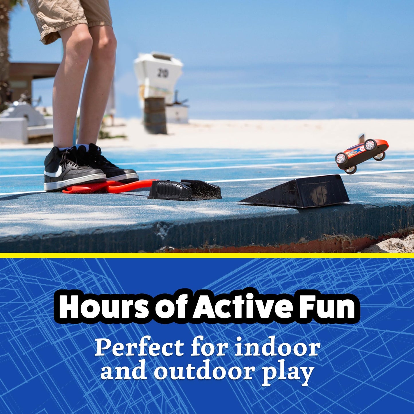 Stomp Racers Air Powered Race Cars by Stomp Rocket, 4 Car Mega Pack - Dueling Stomp Racers Toy Car Launcher - Fun Backyard & Outdoor Multi-Player Kids Toys Gifts for Boys, Girls & Toddlers