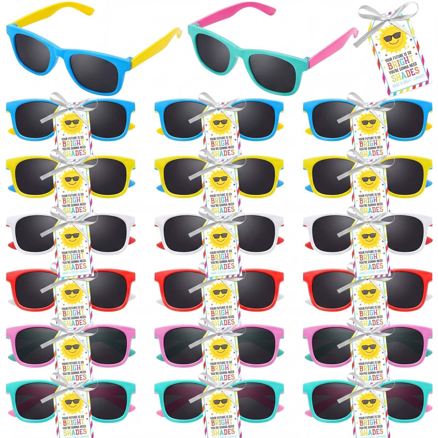 Geiserailie 48 Pcs End of The School Year Gifts for Students from Teacher Bulk Pre K Graduation Sunglasses Kindergarten Preschool End of Year Graduation Gifts for Kids Classroom Summer Party Favors