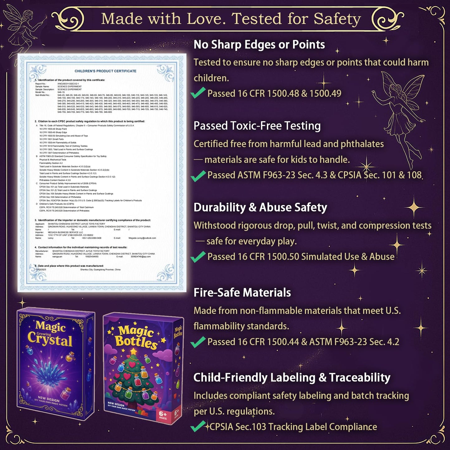 AMIZEY Potion Making Kit for Kids – 20 Bottles with Magic Growing Tree, Arts and Crafts for Kids, Christmas Decorations Gifts for Girls Ages 6-12 (Magic Growing Crystal)