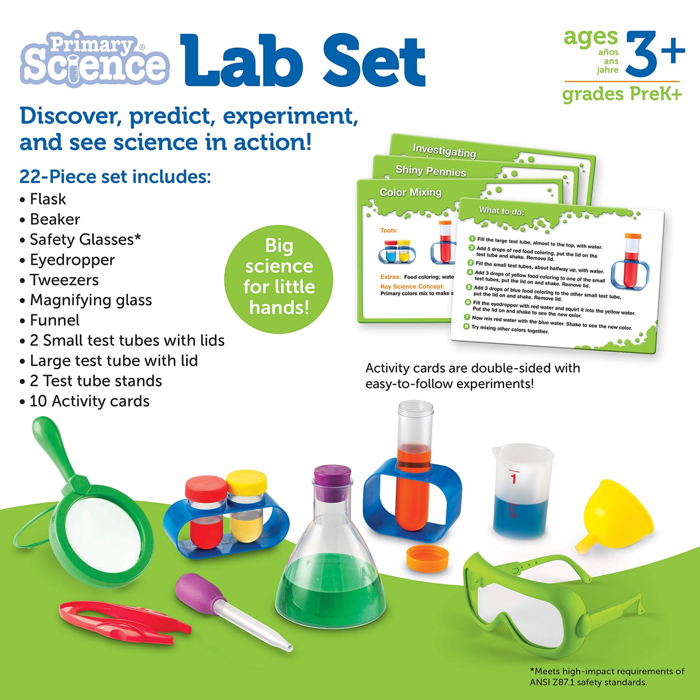 Learning Resources Primary Science Lab Activity Set, Science Exploration, 22 Pieces, Ages 4+, Multicolor