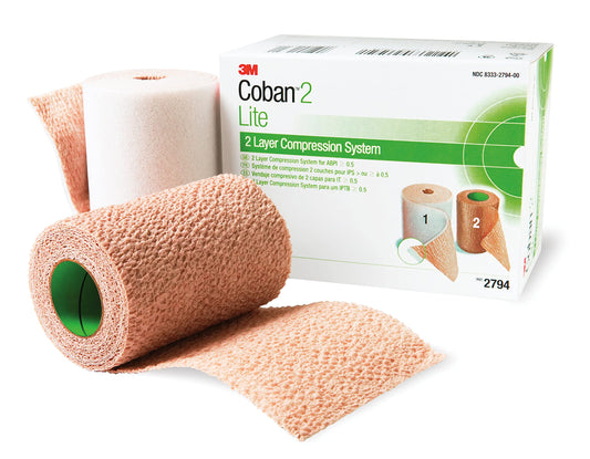 3M™ Coban™ 2 Lite Two-Layer Compression System with Stocking 2794N, 1 Kit/Carton 8 Carton/Case