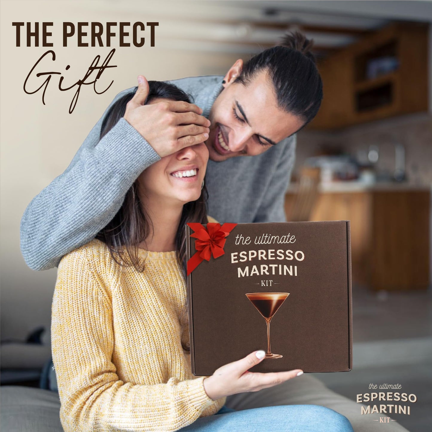 Espresso Martini Gifts– Premium Cocktail Kit - Espresso Martini Kit Maker Set with Glasses, Party-Ready Accessories, and Elegant Decorations for Birthdays and Events, Birthday Gifts for Women