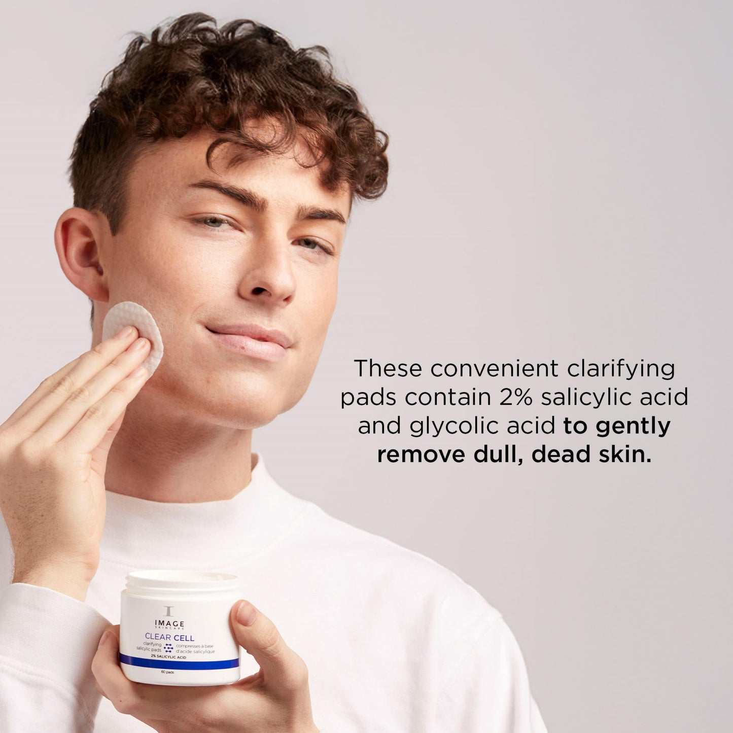 IMAGE Skincare, CLEAR CELL Salicylic Clarifying Pads, Exfoliating Wipes to Clarify Pores for Oily Prone Skin, 60 Pads