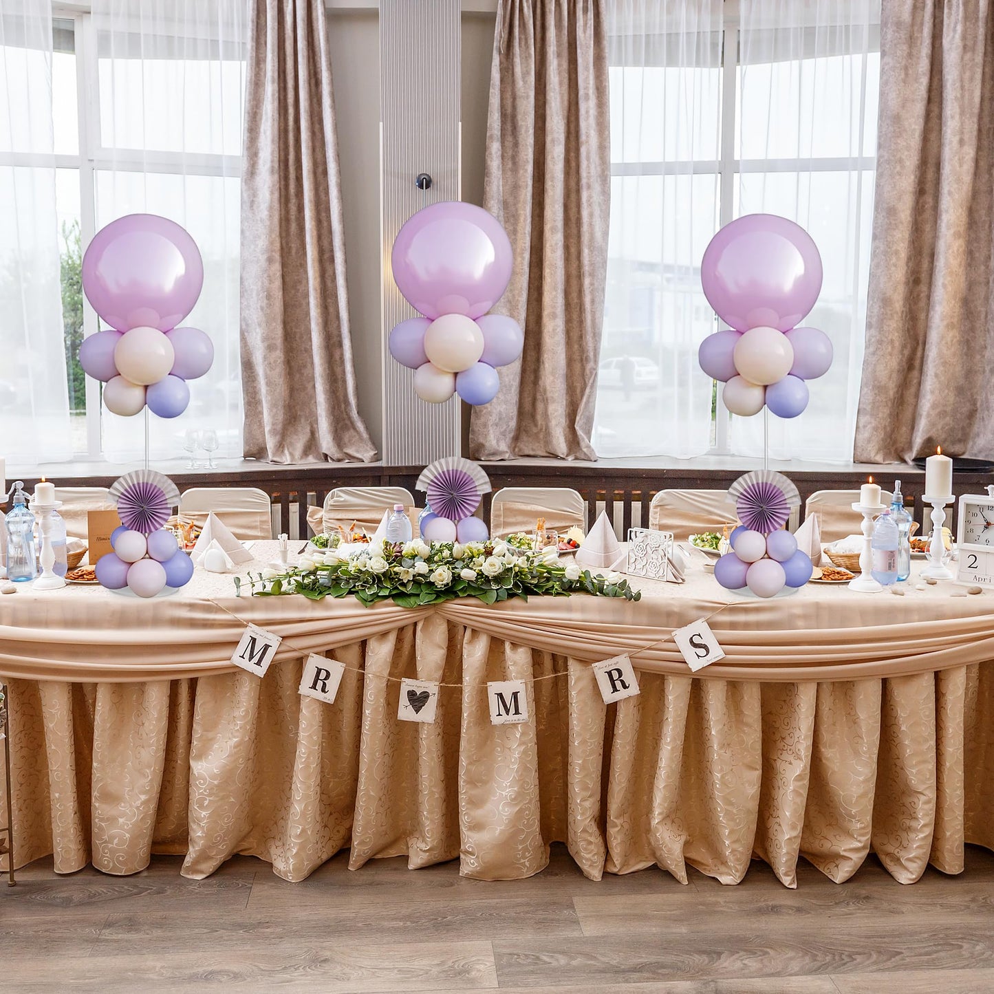 Hanna Roberts Clear Acrylic Balloon Stands for Centerpieces, 25.6 inch 10 Pack Balloon Centerpiece Stand for Tables, Balloon Holder For Wedding Birthday Party Decorations (Balloons Not Included)