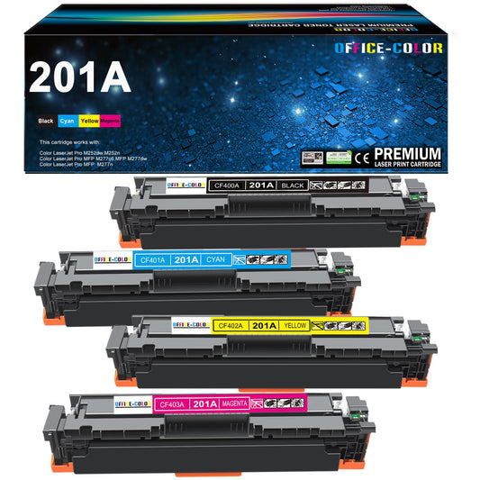 201A Toner Cartridges 4 Pack Works with HP Color Laserjet Pro MFP M277dw M252dw M277n M277c6 M252n M277 Printer (Black,Cyan,Magenta and Yellow)