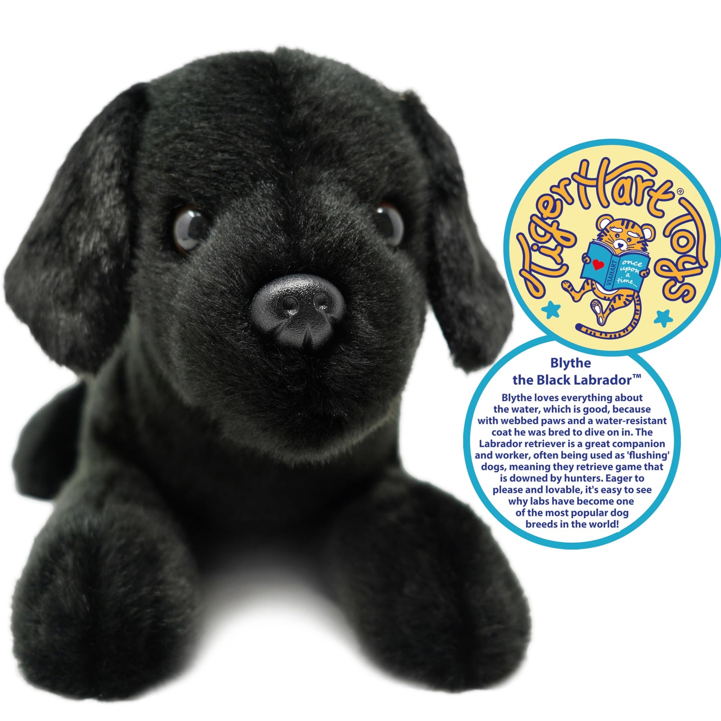 Blythe The Black Lab - 12 Inch Stuffed Animal Plush - by TigerHart Toys