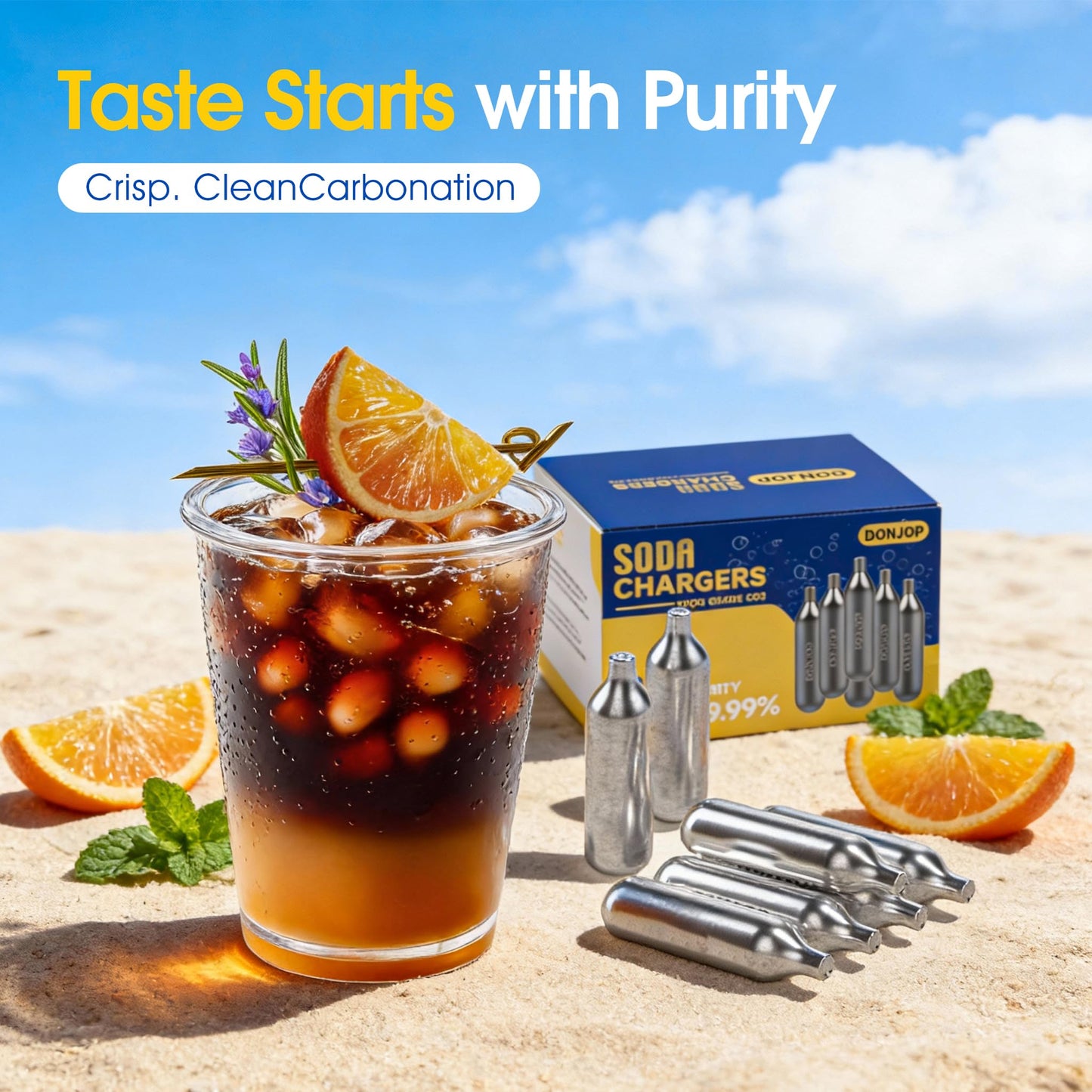 30 Pack 8G CO2 Cartridges,CO2 8G Soda Cartridges for Soda Maker Food Grade Seltzer Water Cartridges Non-Threaded Soda Chargers Compatible With Soda Siphons,Food Grade CO2 Cartridges