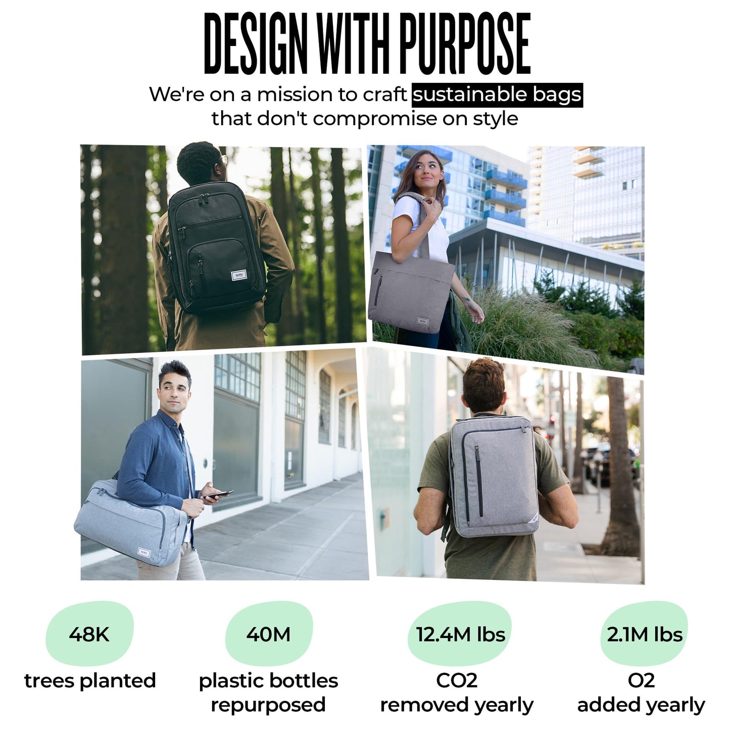 Solo New York Laptop Backpack for Women & Men -Carry On Bookbag for Travel & Work, Lightweight Bag, Side Mesh Pockets, Fits 15.6" Computer - Re:Define, Black