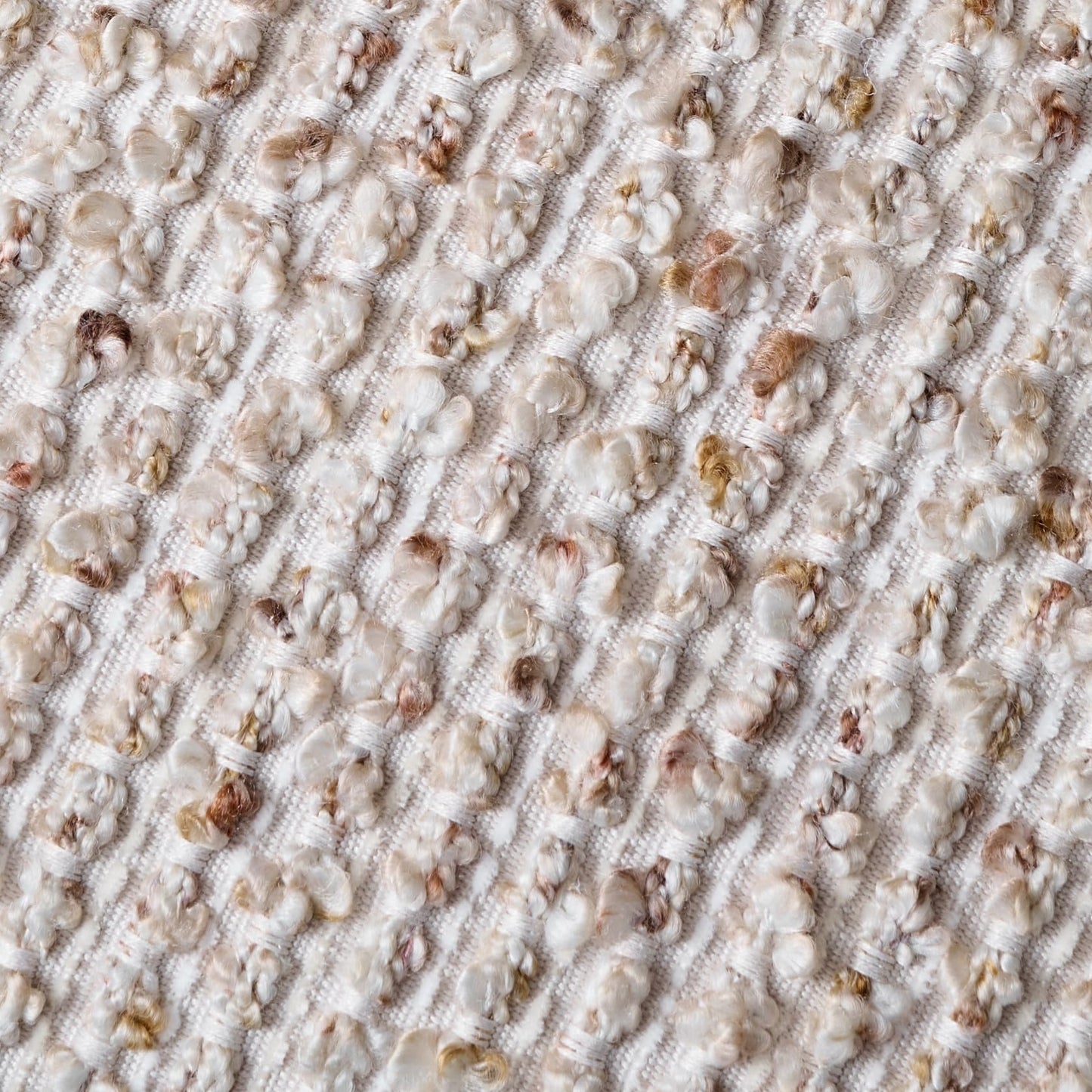 Striped Throw Pillow Covers 20x20 Set of 2 Beige Textured Boucle Chic Morden Boho Accent Farmhouse Square Decorative Couch Pillow Covers for Home Decor Bed Sofa Living Room