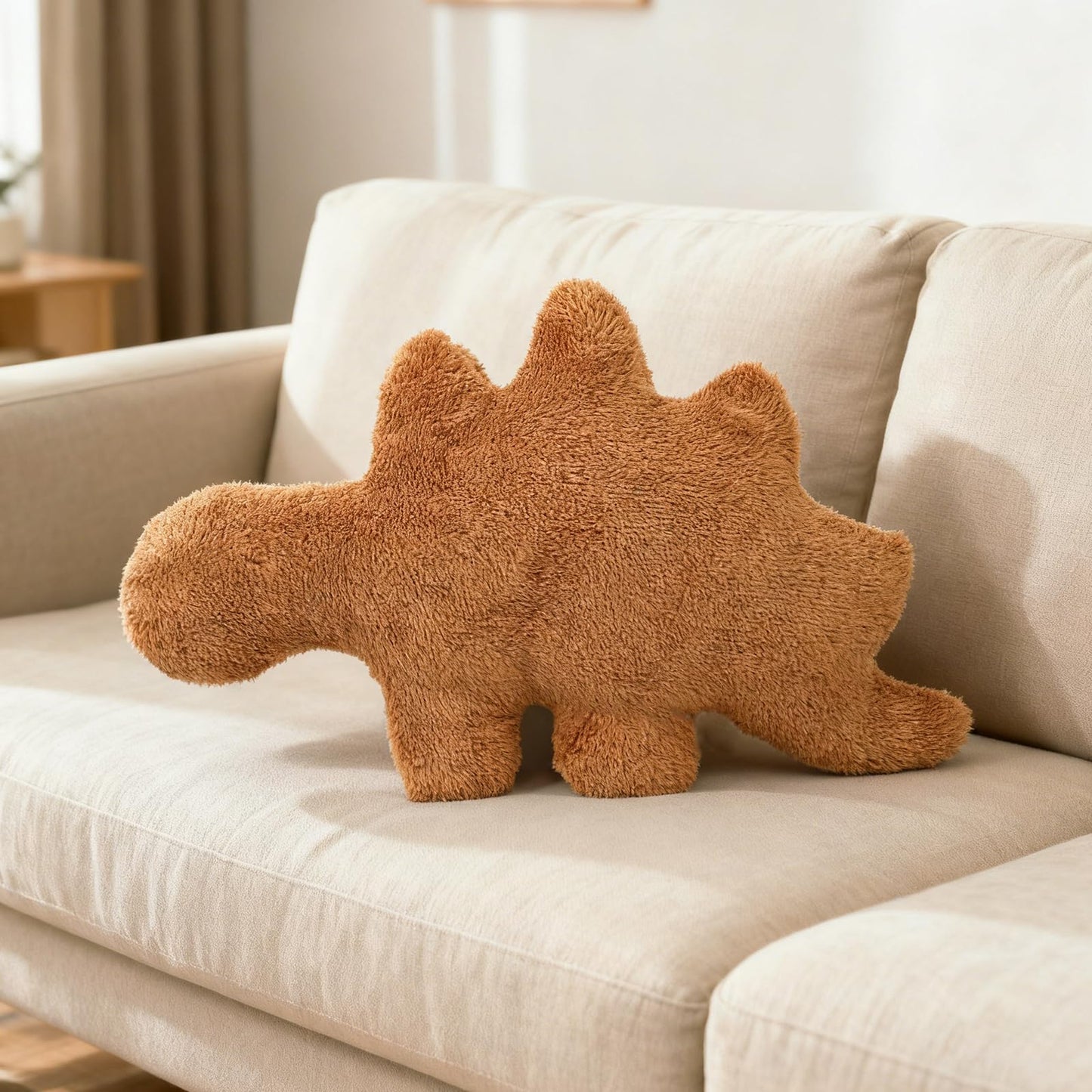 Dino Nugget Pillow, Large Stegosaurus Soft Dinosaur Nuggets Pillow for Birthday Gifts, Dinosaur Theme Party Decorations (Stegosaurus,Large)