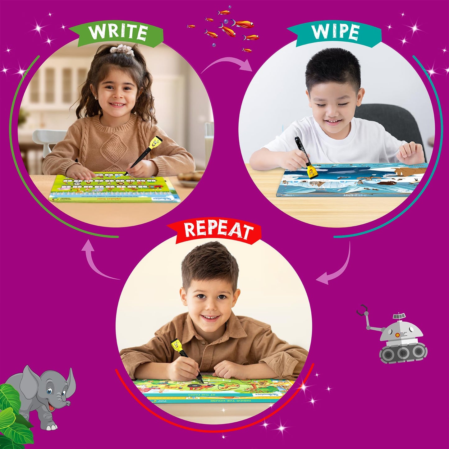 Skillmatics Preschool Learning Activity - Search and Find Educational Game, Perfect for Kids, Toddlers Who Love Toys, Art and Craft Activities, Gifts for Girls and Boys Ages 3, 4, 5, 6
