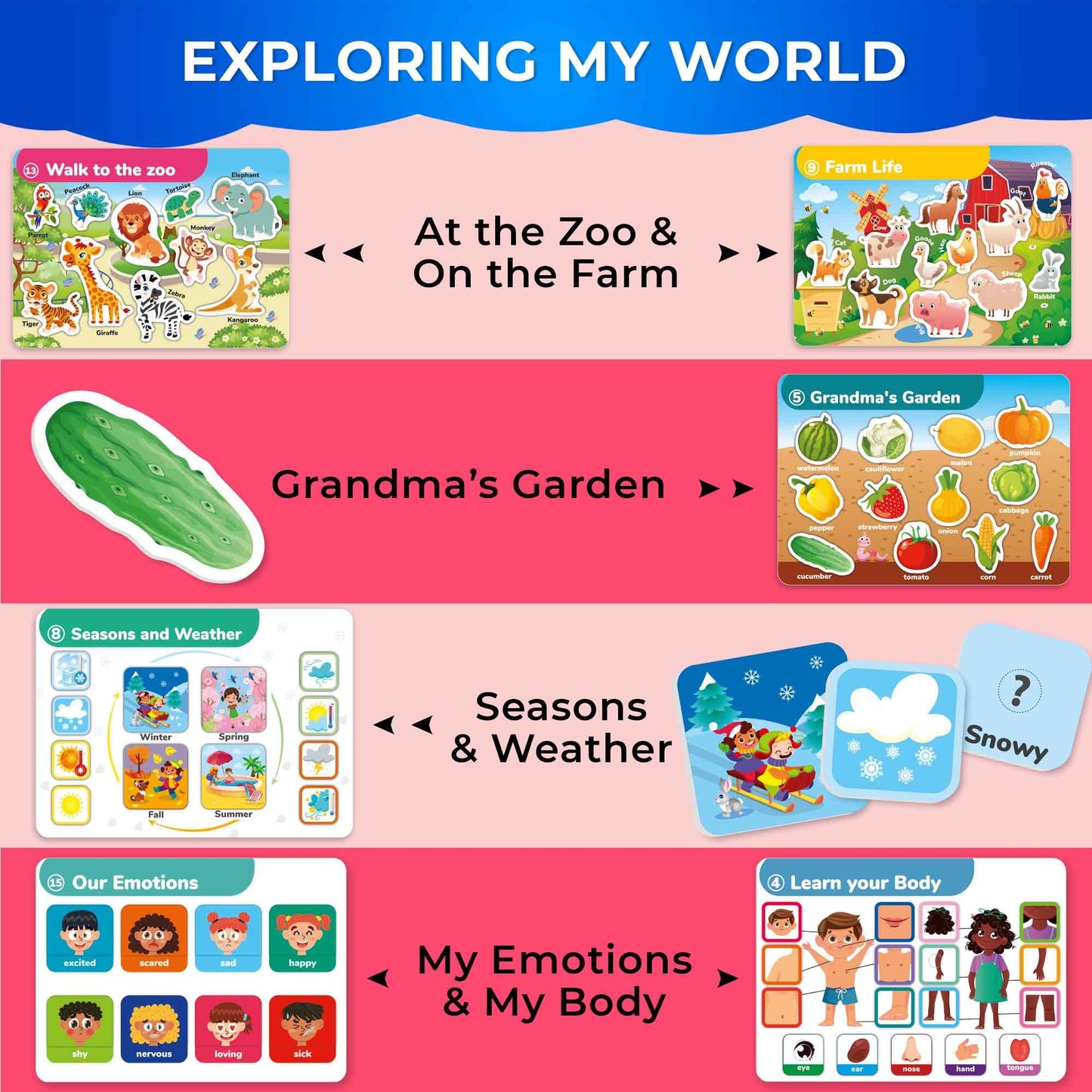 Quokka Montessori Busy Book for Toddlers 1-3 - Pre K Kids Learning Activities for Homeschooling - My Preschool Busy Book for Ages 3-5 - 15 Kids Educational Activities 2-4 Years