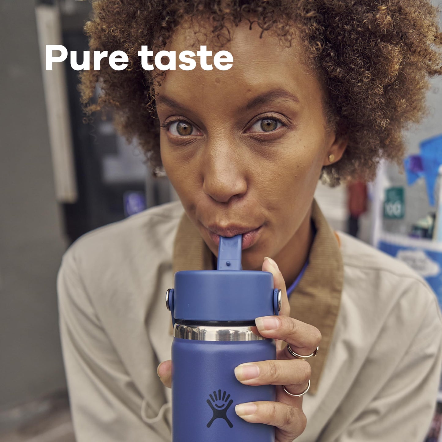 Hydro Flask Water Bottle - Insulated Stainless Steel - Wide Straw Lid, Non Spill, Leakproof in 64 Oz Harbor Blue