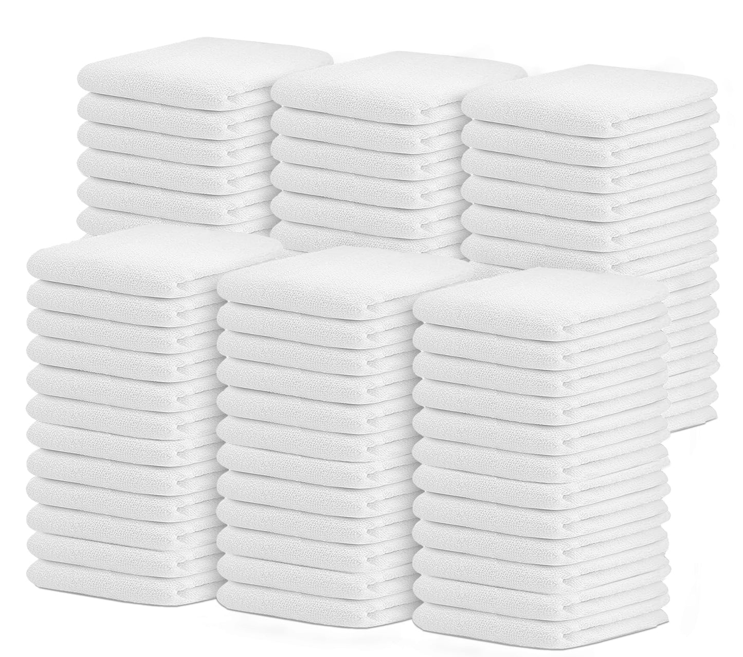 Avalon Towels Terry Bar Mop Towels (Value Pack of 72) Size 14"x17" – Absorbent and Durable, Multipurpose Cleaning Rags, Cotton Cleaning Cloths, Terry Cloth Rags, Reusable Shop Rag (White)
