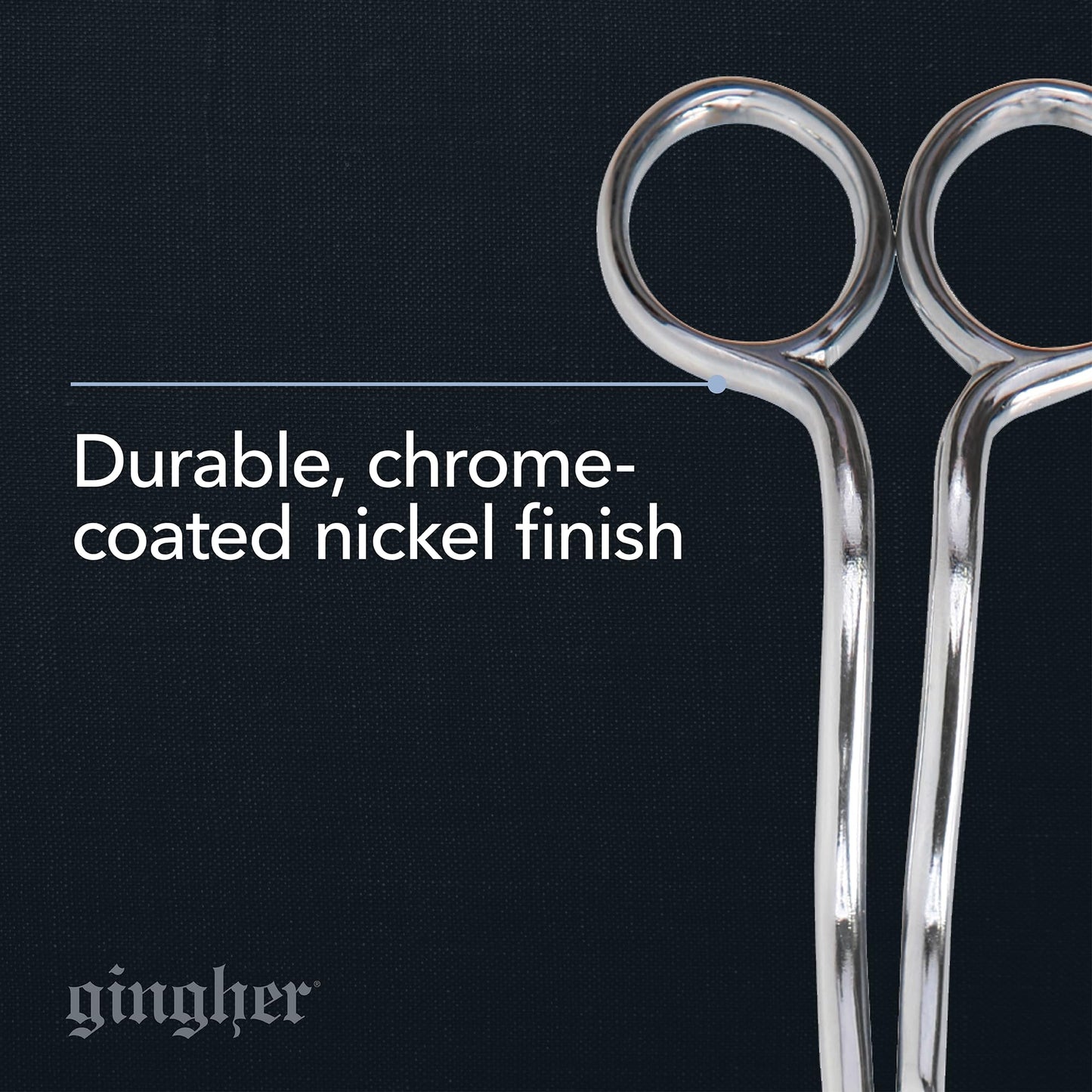 Gingher Double-Curved Embroidery and Appliqu Scissors (6 in.) for Cutting Threads Close to Fabric Sharp and Smooth Cuts