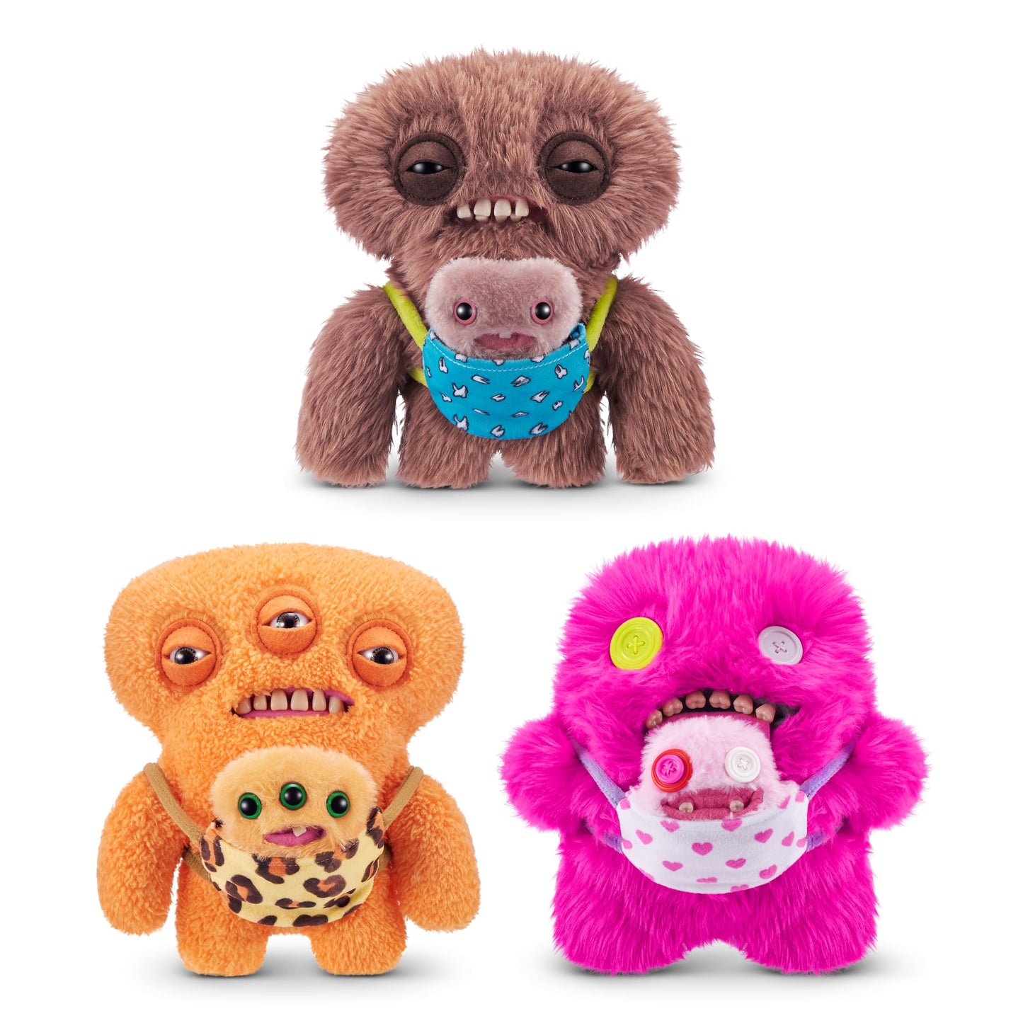 S001-PKC-FUGGLER-MINI Rascals-Series 1-Plush Alien (Orange - Teddy)-Window BOX-12PCS/12POLYBAG/CTN