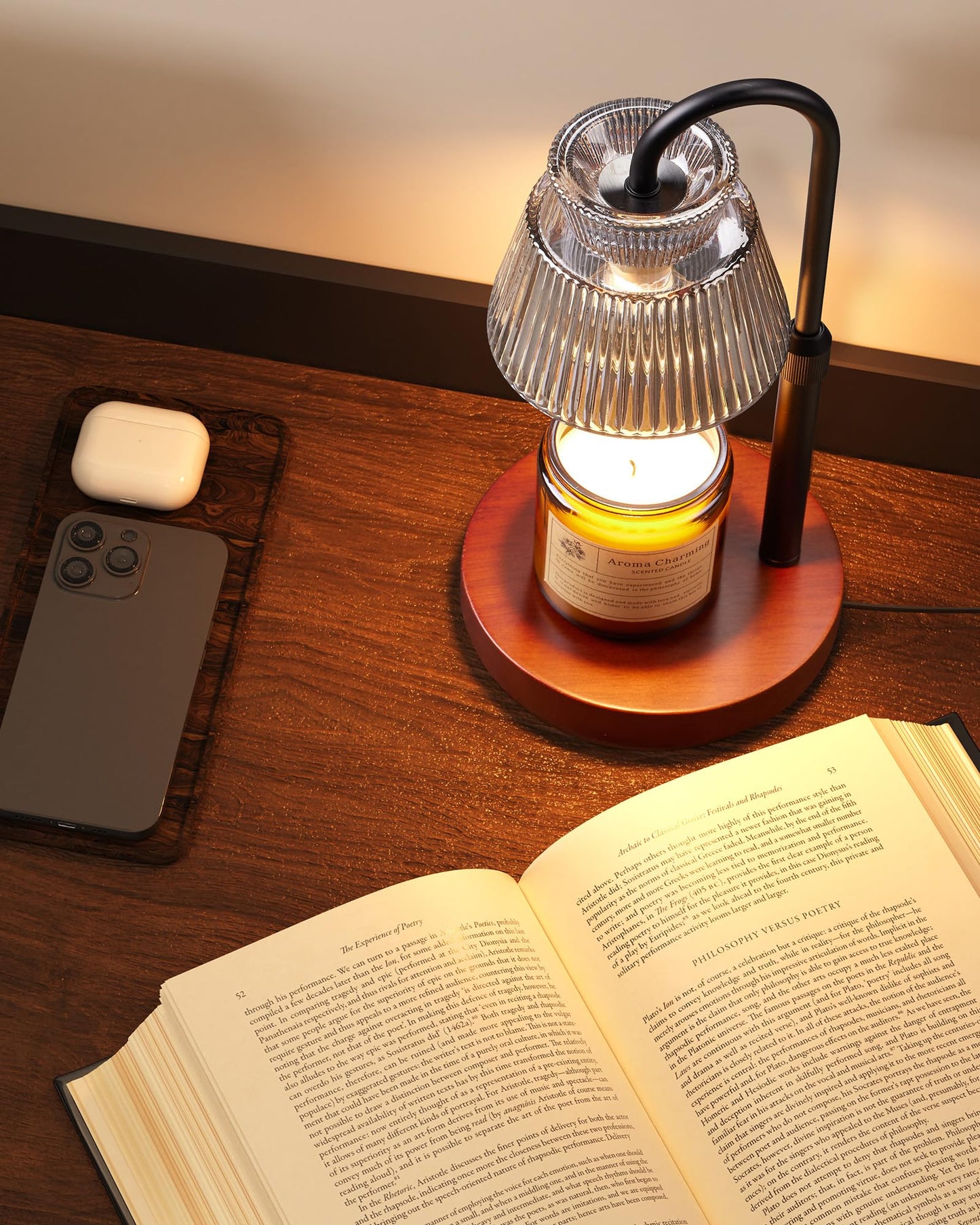 LISUNAR Candle Warmer Lamp with Timer &Dimmable Wax Melt Warmer for Scented Jar Candles, 2 Bulbs,Birthday Gifts for Women House Warming Gifts, Home Decor