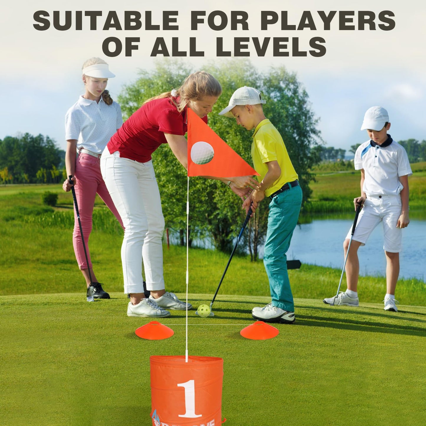 BATONE Backyard Golf Game for Kids and Adults Portable 6 Hole Golf Games Suitable Golf Chipping Game for Yard, Court, Lawn, Beach, Park···