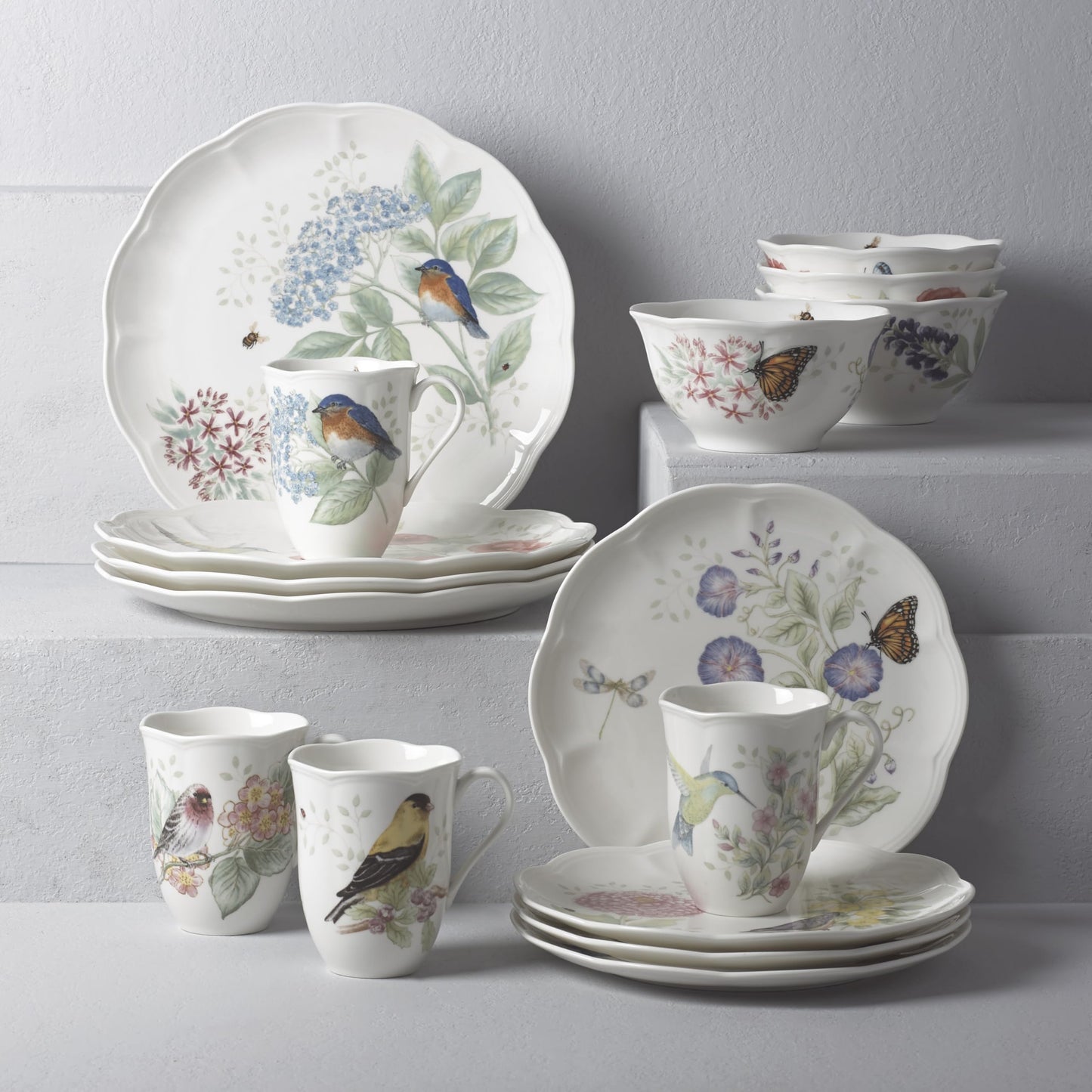 Lenox 883319 Butterfly Meadow Flutter 12Pc Dinnerware Set,Multicolor
