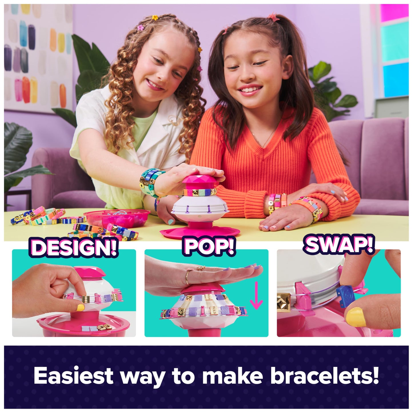 Cool Maker, PopStyle Bracelet Making Kit with 170 Beads, Make & Remake 10 (Packaging May Vary), Jewelry Kit, Gifts & Stocking Stuffers for Girls Ages 7 and up