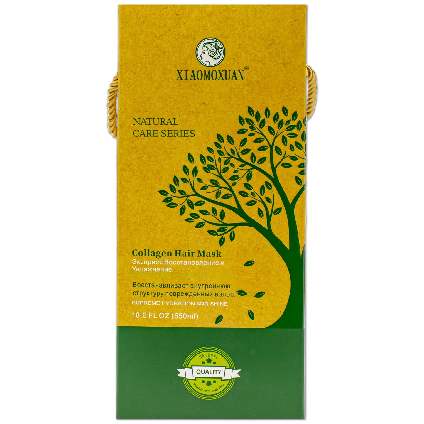 Xiaomoxuan Organic Plant-Based Collagen Hair Mask with Tea Tree Oil for Dry Damaged, Frizzy Hair - Split End Repair Treatment, Hydrating & Strengthening