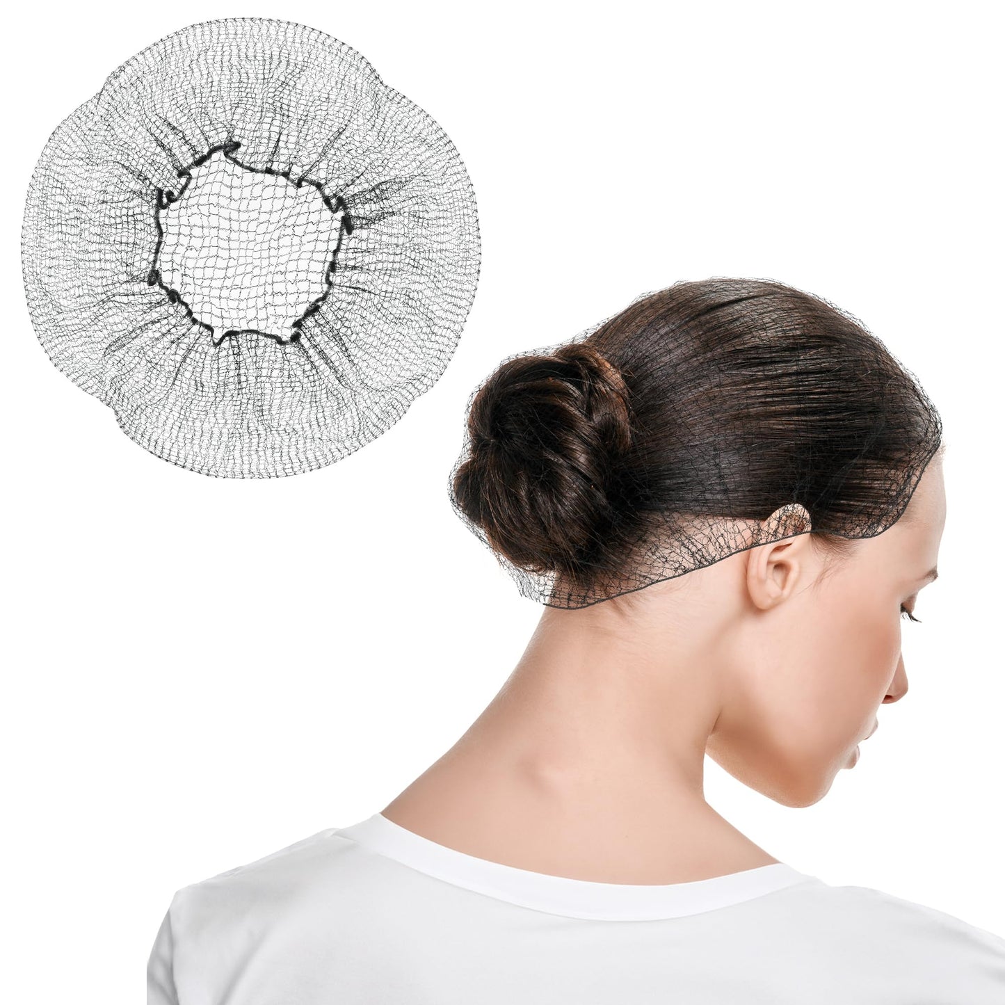 1000 Pack Invisible Hair Nets for Women & Men | Elastic 24" Mesh Hair Net for Buns, Long Hair & Short Hair - Hairnets for Ballet Dancers, Sleeping, Wig Storage, Food Service & More