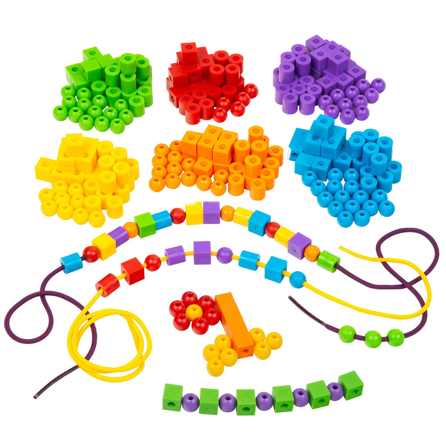 Lacing Beads Math Kit with Activity Cards