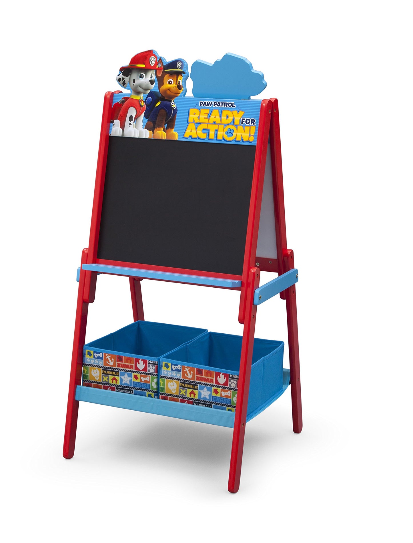 Nick Jr. Delta Children Wooden Double Sided Activity Easel with Storage, Paw Patrol