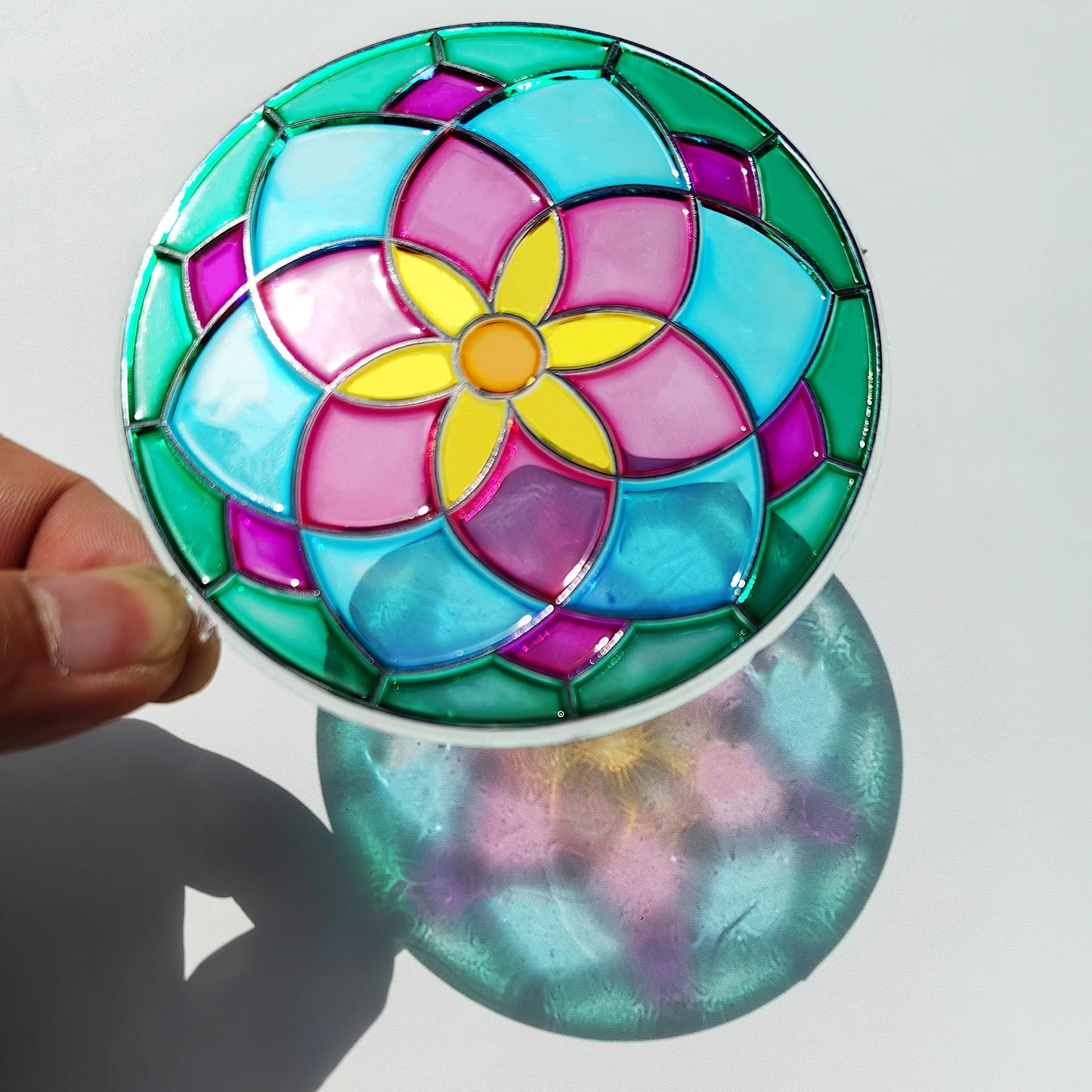 Ayhuhra 30 Sets Mandala Suncatchers Craft Kits Stained Glass DIY Window Paint Art Flower Suncatcher Kits for Spring Summer Party Activities Art Project Party Favors (Mandala)