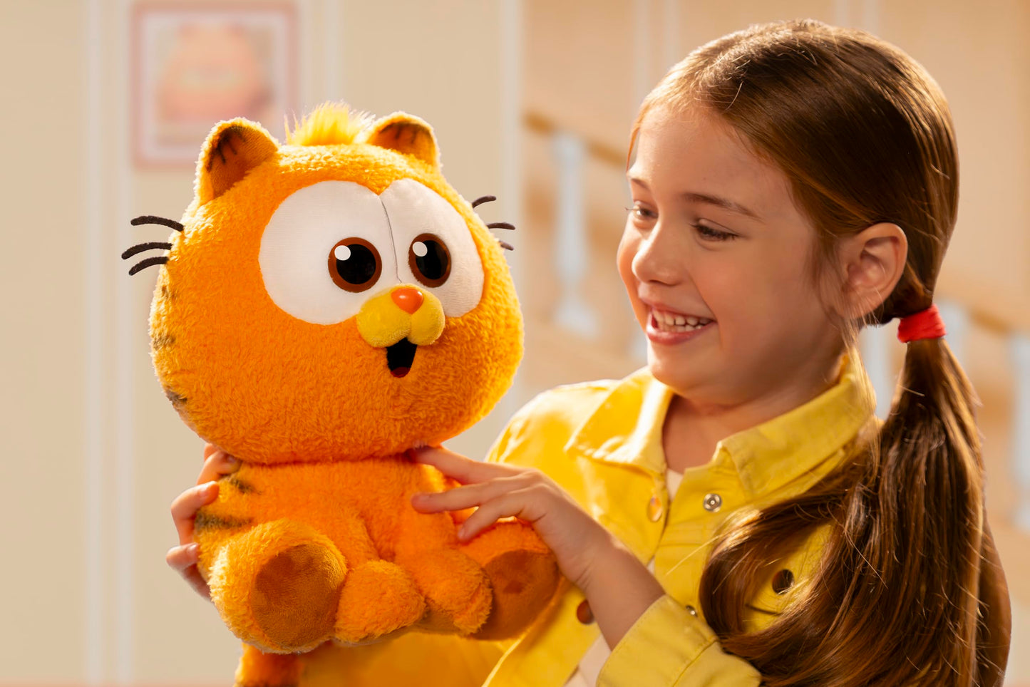 Animagic Baby Garfield Eat Sleep and Repeat 10'' (25cm) Plush | Includes Lasagna and Sleep Mask | Great for Garfield Fans | Ages 3+