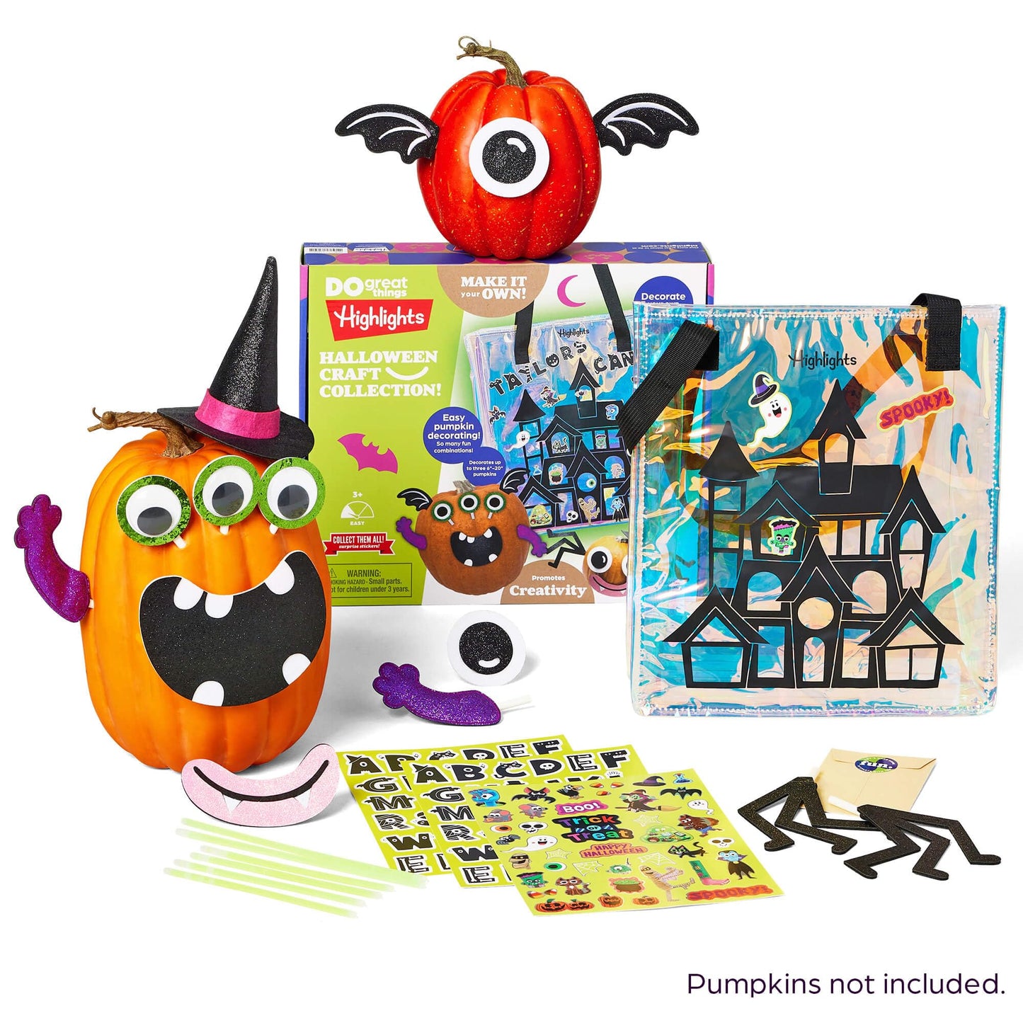 Highlights Halloween Craft Collection and Sticker Books Bundle for Kids 3+