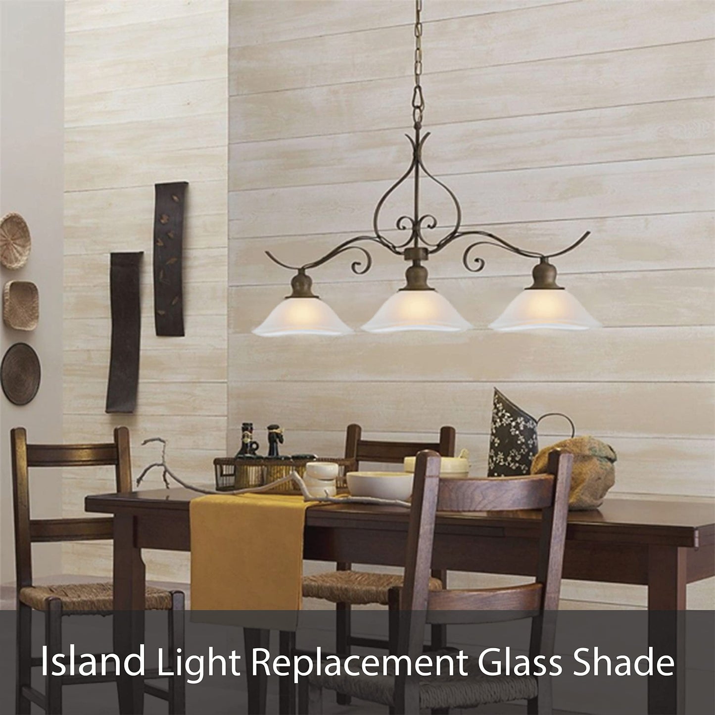 Aspen Creative 23518-11, Frosted Replacement Glass Shade for Medium Base Socket Torchiere Lamp, Swag Lamp and Pendant & Island Fixture, 10-3/8" Diameter x 3-7/8" Height