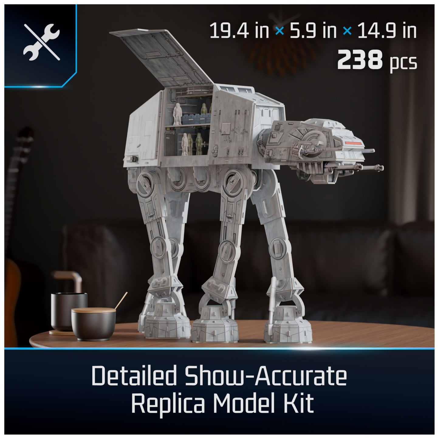4D Build, Star Wars Imperial at-at 3D Model Kit, Star Wars Collectibles & Desk Decor, Adult Puzzle, Building Toys, 3D Puzzles for Adults & Teens, 238 Pieces, for Ages 12 & Up