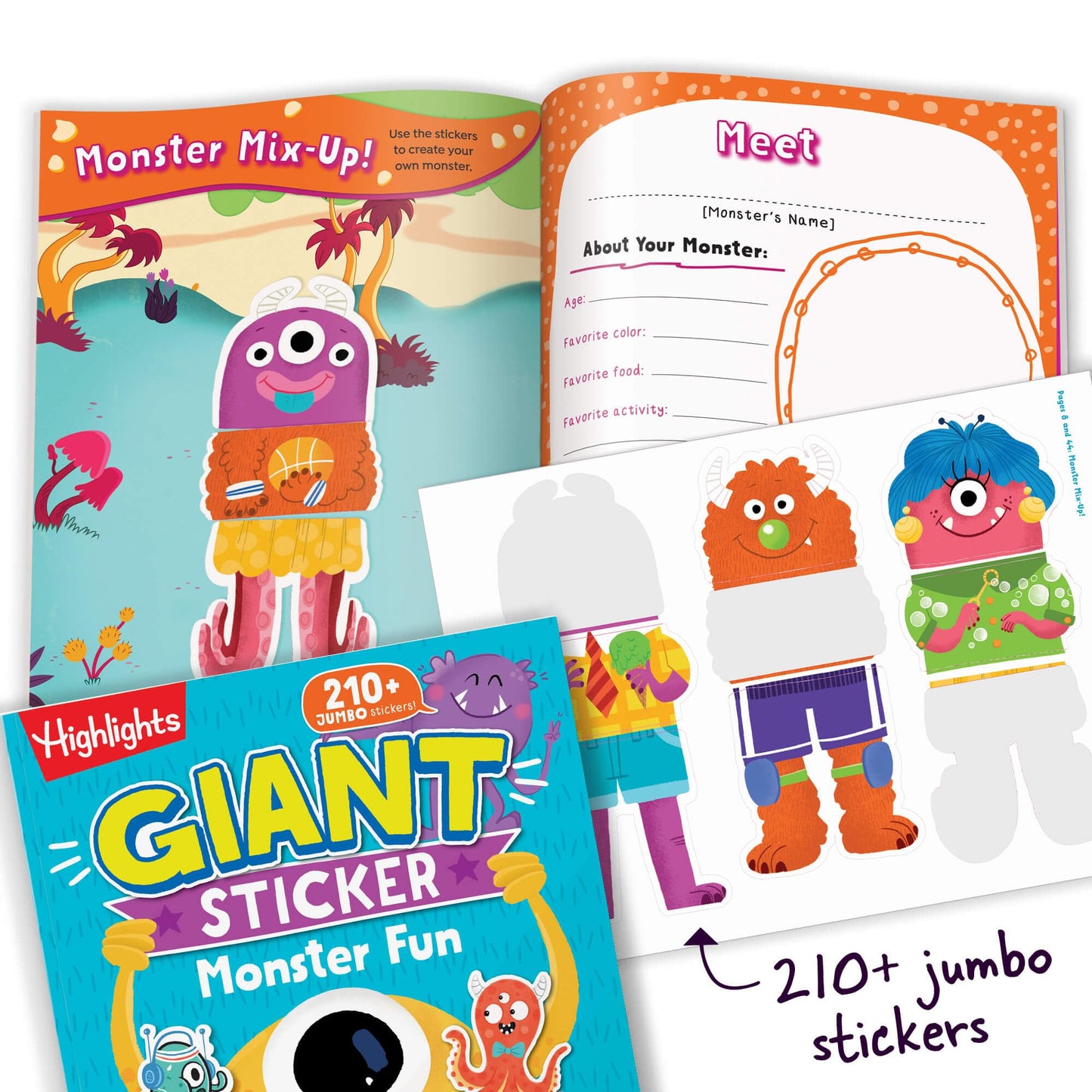 Highlights Halloween Craft Collection and Sticker Books Bundle for Kids 3+