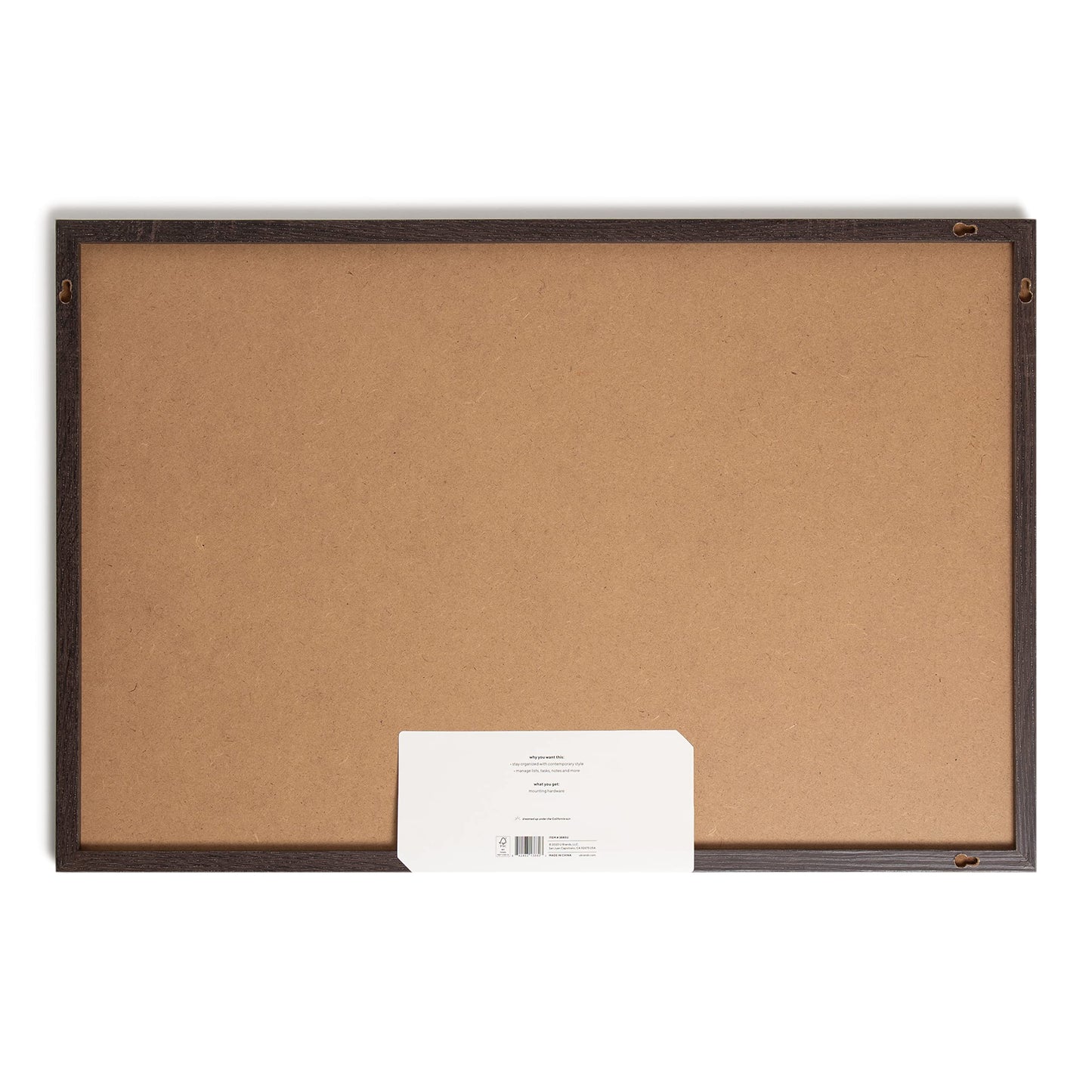 U Brands Magnetic Dry Erase Board White Board, 20" x 30" Inches, Black Wood Frame (3880U00-01)