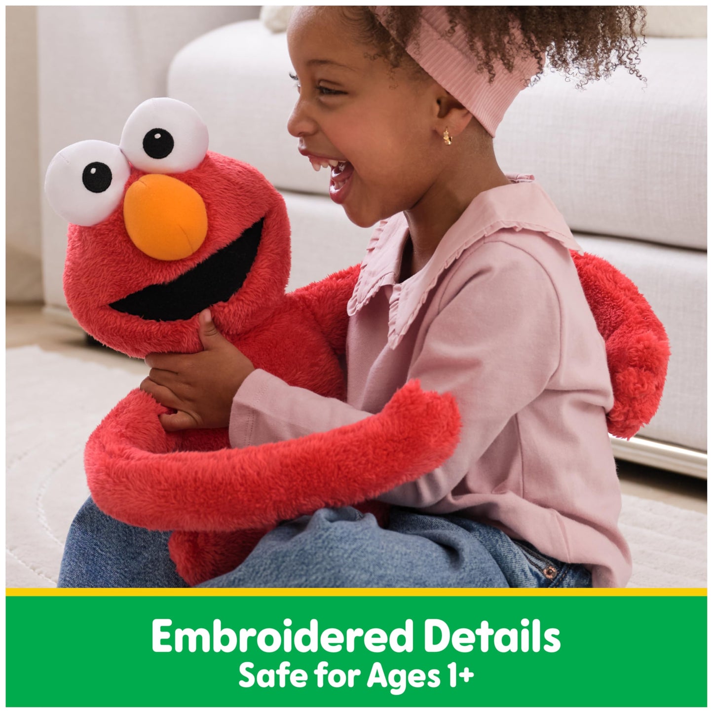 GUND Sesame Street Official Elmo Hug-a-Moves Plush, Plush Muppet, Sensory Toy, Premium Plush Toy for Ages 1 & Up, Red, 14”