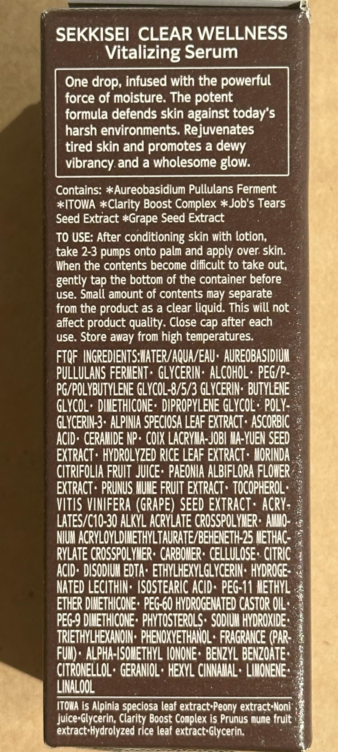 SEKKISEI CLEAR WELLNESS Vitalizing Serum for Sensitive Skin, 1.8 Ounce