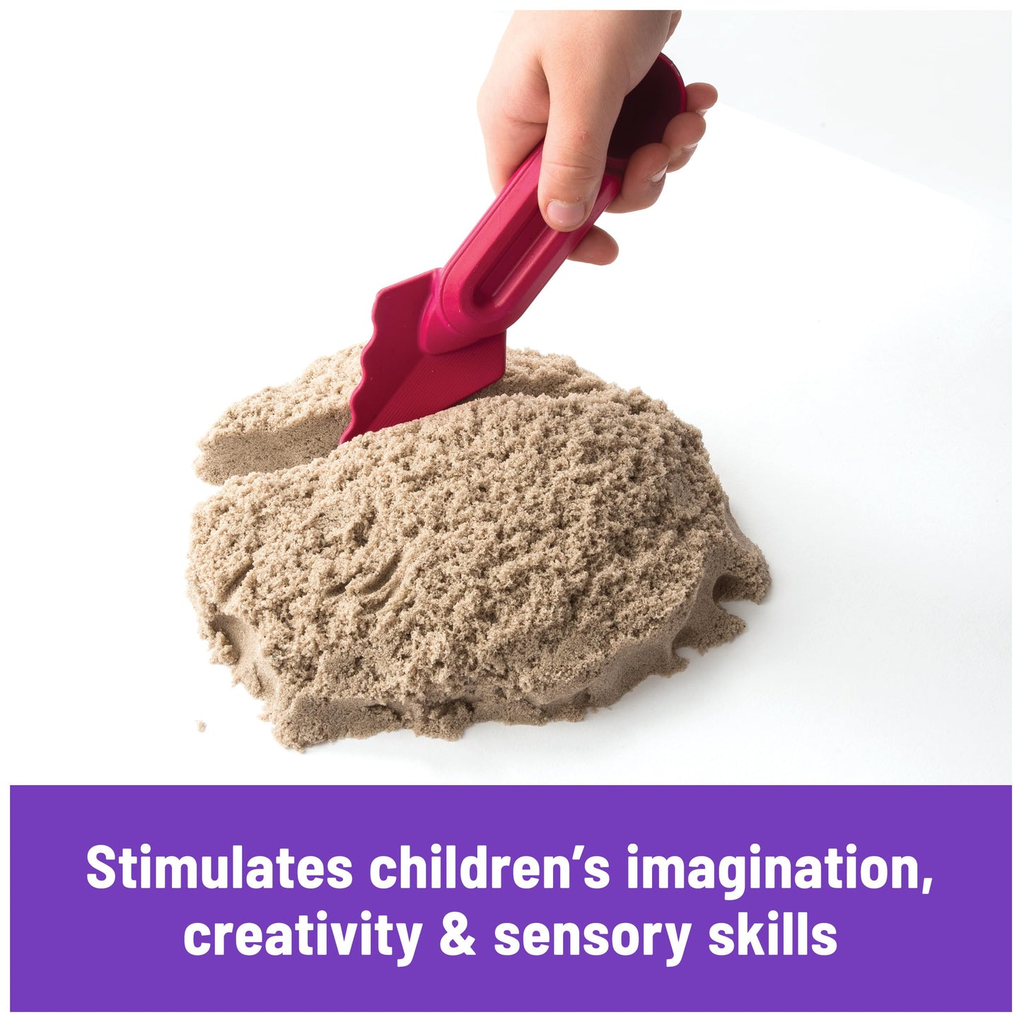 Kinetic Sand, Folding Sand Box with 2lbs of All-Natural, 7 Molds and Tools, Play Sand Sensory Toys for Kids Ages 3 and up