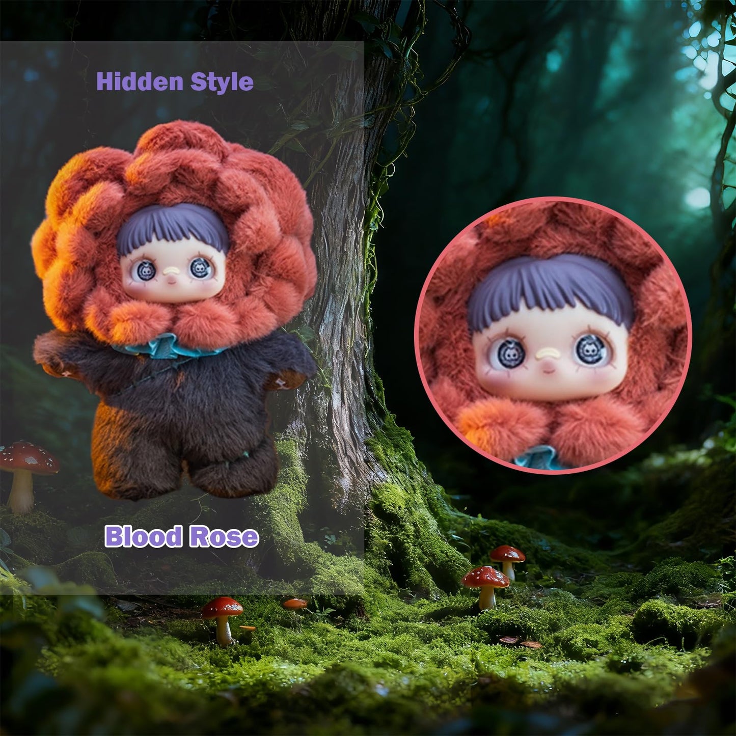 Waicommen Maymei Dark Forest Series Blind Plush Box, 1PC (1 of 7 Possible Styles), 6 Regular Figure and 1 Hidden Figure, for 15 Years Old and Up Collection, (Pack of 1)