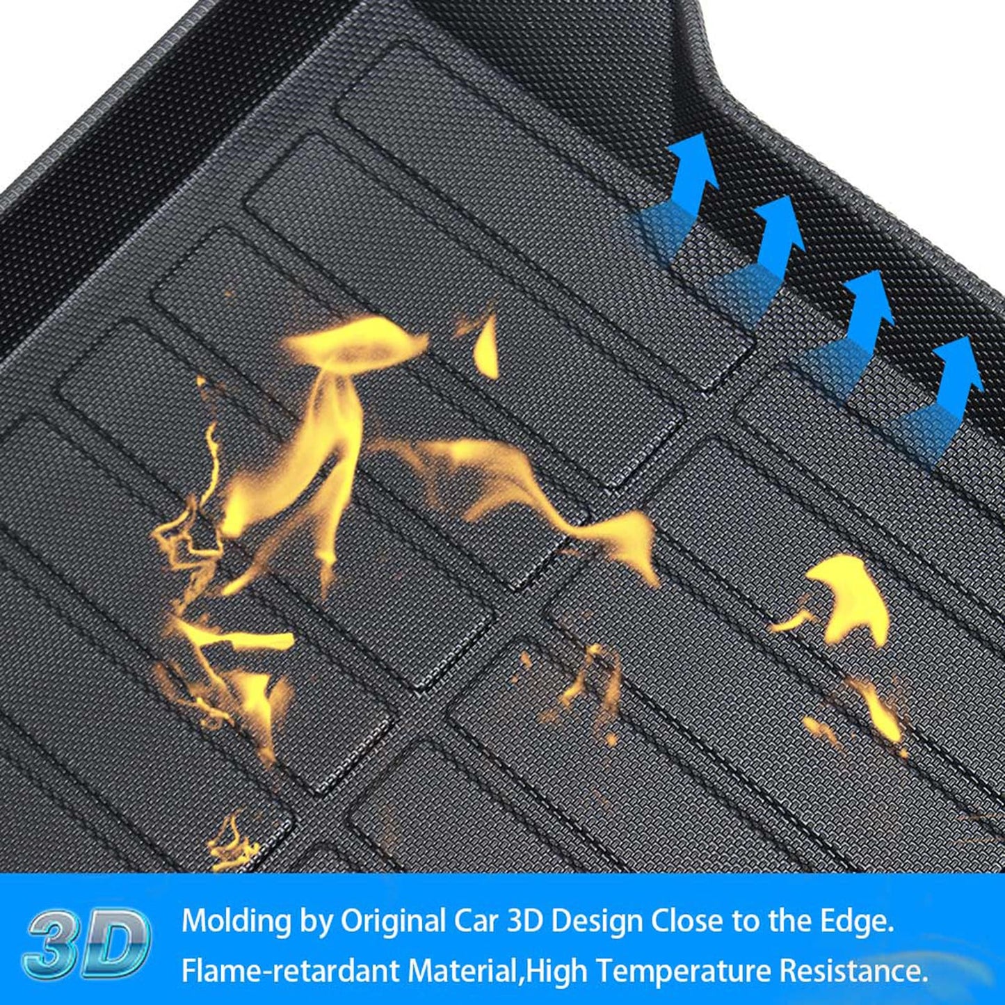 Powerty Trunk Mat for 2018-2023 2024 BMW X3 G01 Accessories Cargo Mats TPO All Weather Cargo Liner Heavy-Duty Trunk Liners (Not Fit X3 xDrive 30e)